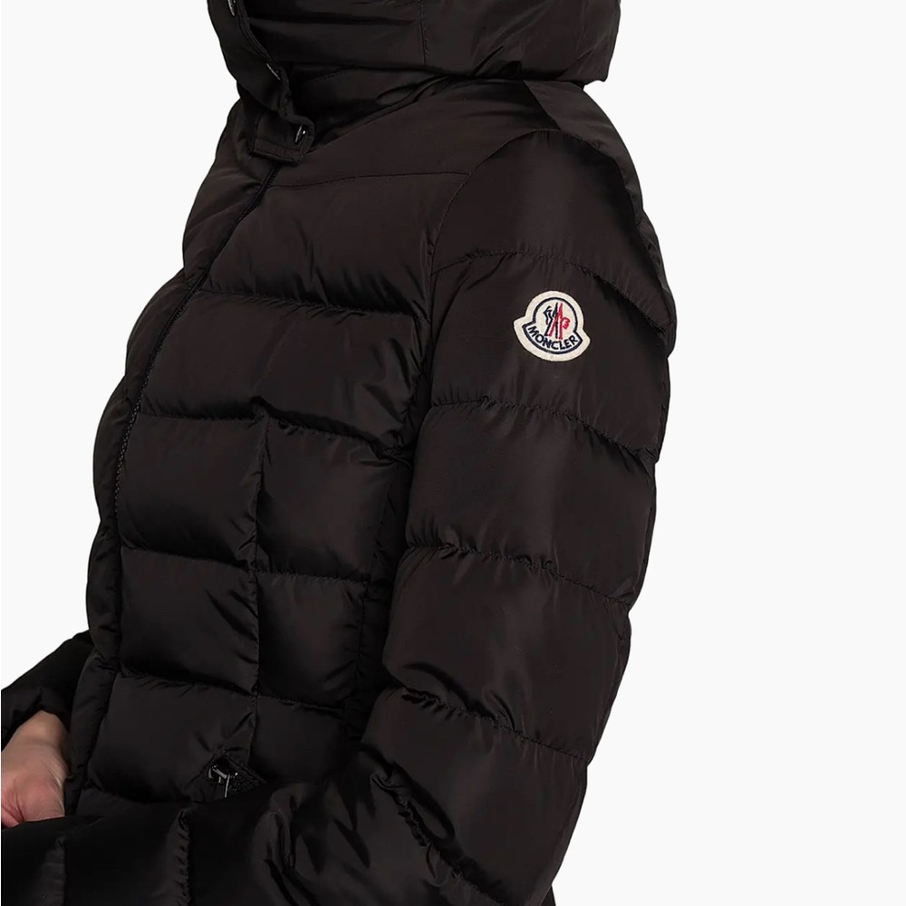 Moncler Women's Flammette Fitted Long Down Coat Size 2 - Picture 2 of 8